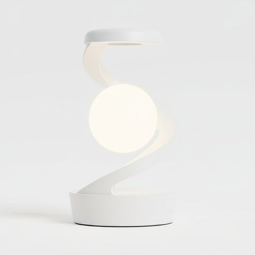 Creative Rotating Floating USB Desk Lamp - White - Basic