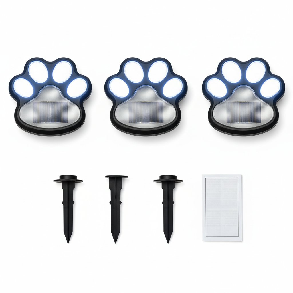 Solar Cat Paw Garden Lights | Waterproof LED Outdoor Pathway Stakes