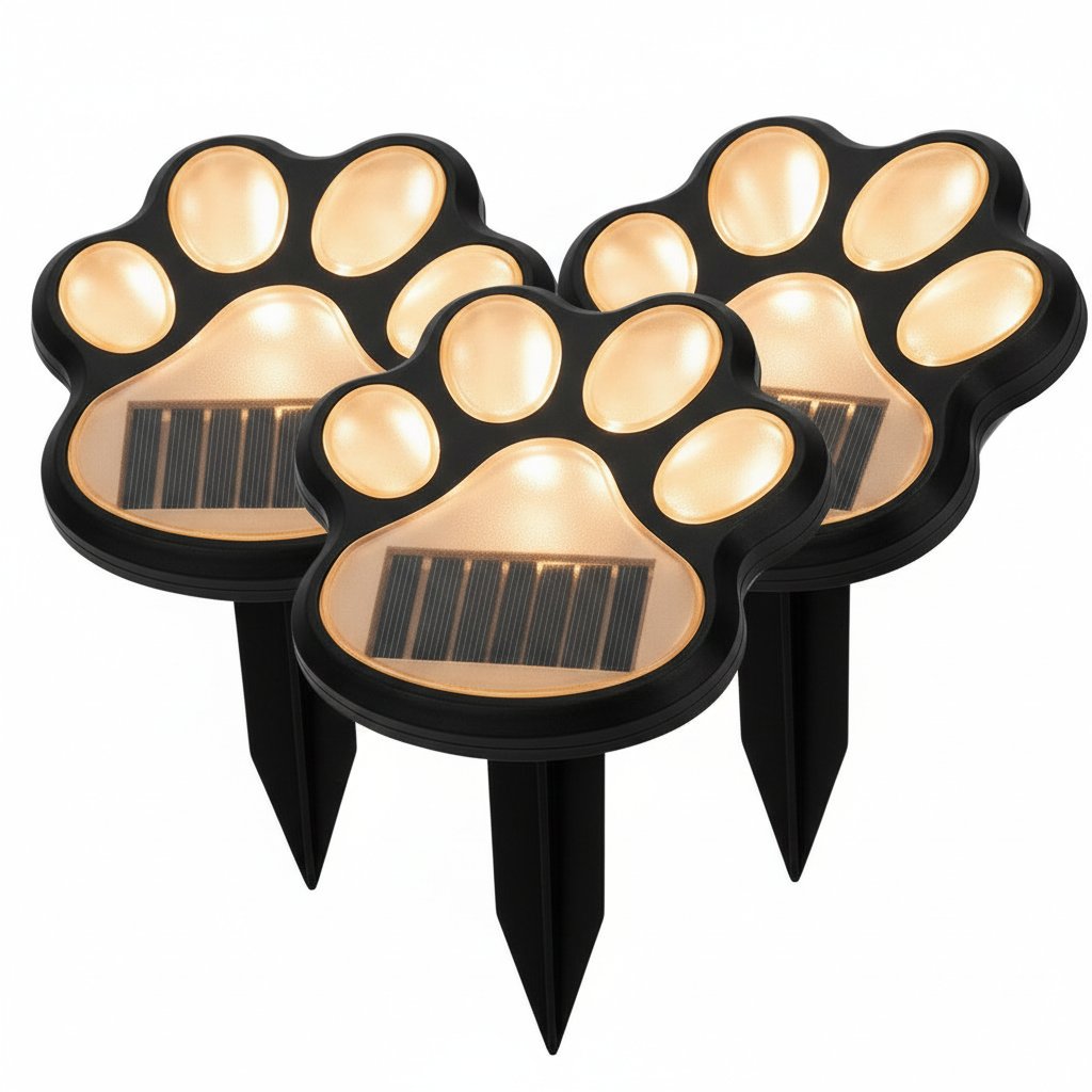 Solar Cat Paw Garden Lights | Waterproof LED Outdoor Pathway Stakes