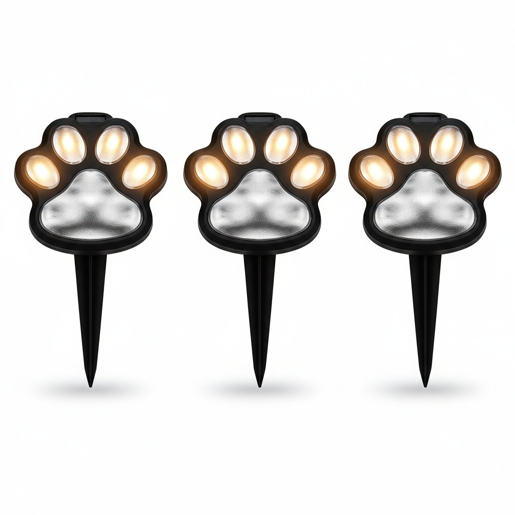 Solar Cat Paw Garden Lights | Waterproof LED Outdoor Pathway Stakes