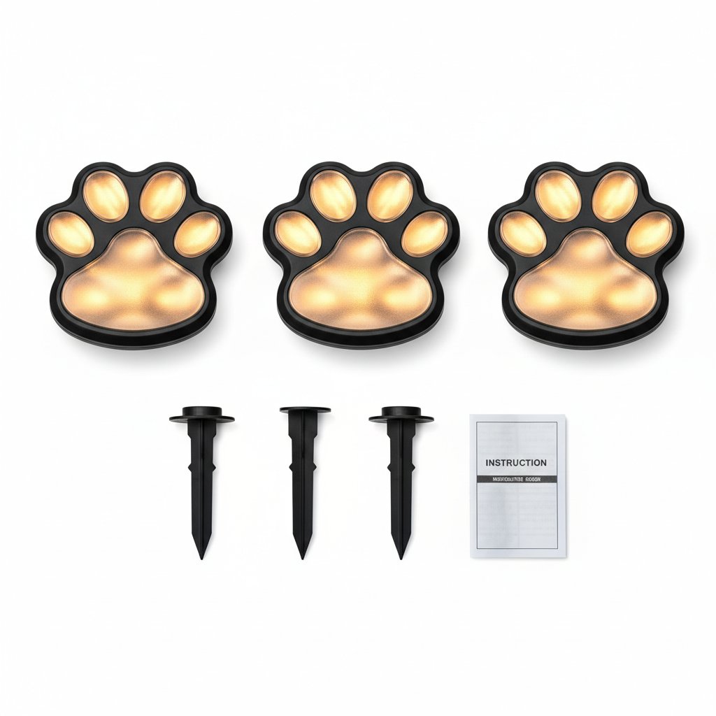 Solar Cat Paw Garden Lights | Waterproof LED Outdoor Pathway Stakes