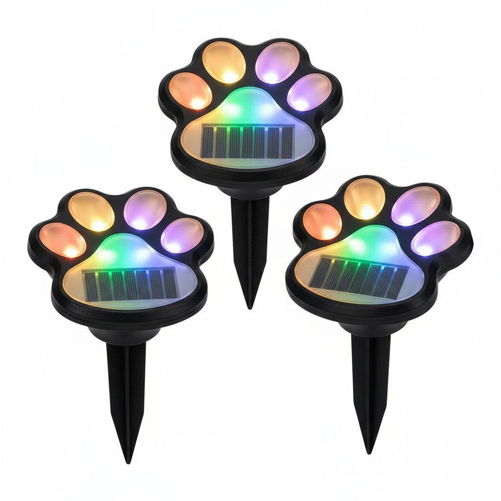 Solar Cat Paw Garden Lights | Waterproof LED Outdoor Pathway Stakes