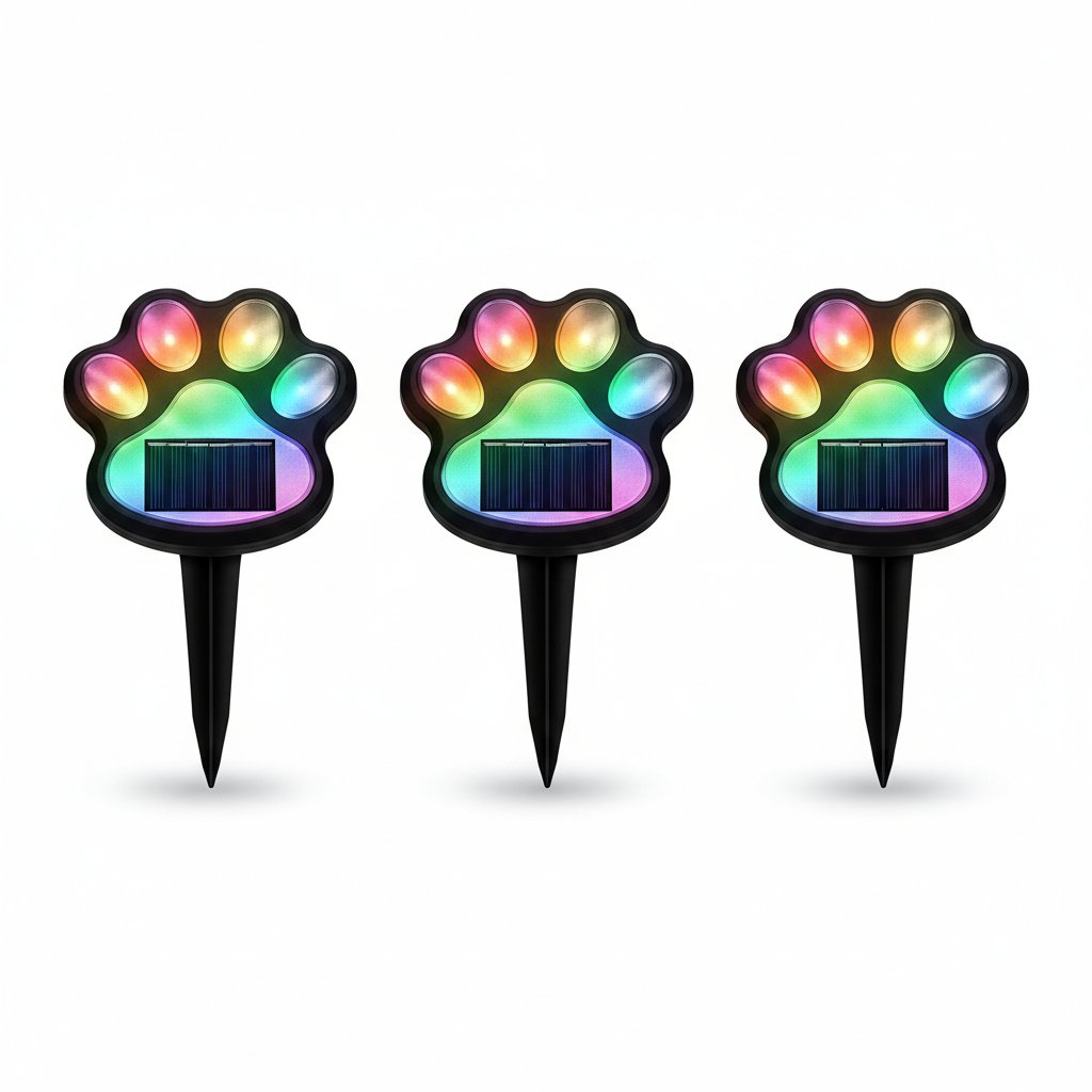 Solar Cat Paw Garden Lights | Waterproof LED Outdoor Pathway Stakes