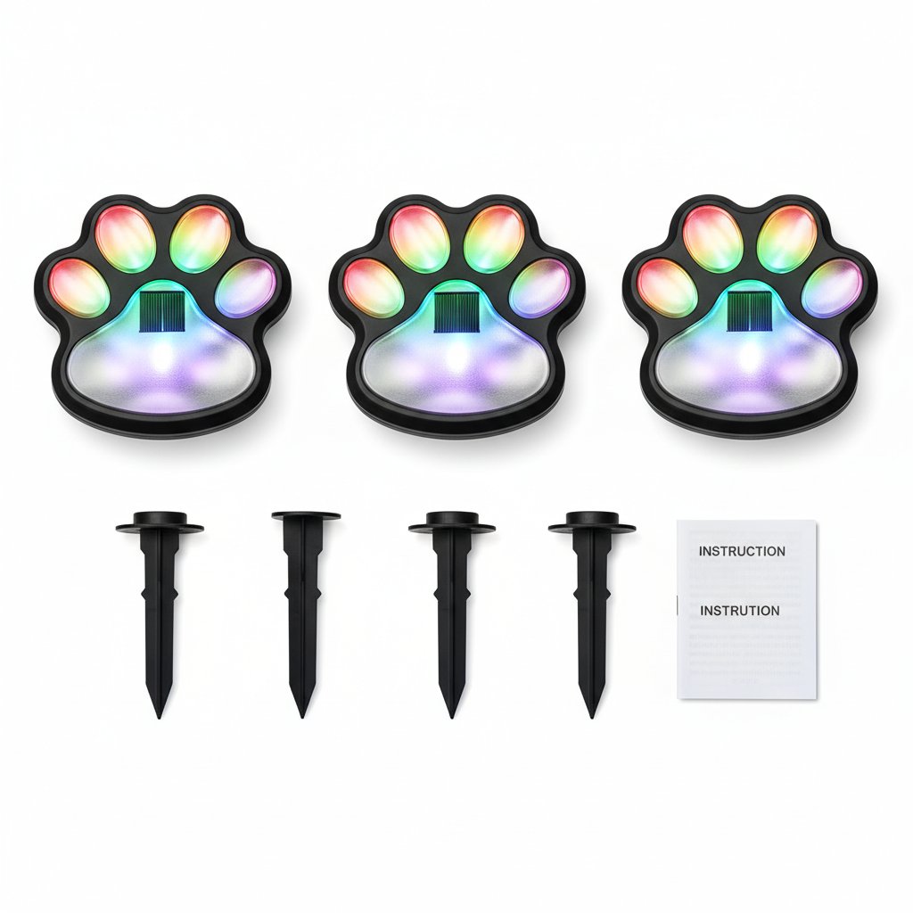 Solar Cat Paw Garden Lights | Waterproof LED Outdoor Pathway Stakes