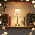 Crystal Small Table Lamp - Small Trumpet lifestyle shelf | Lumiliving