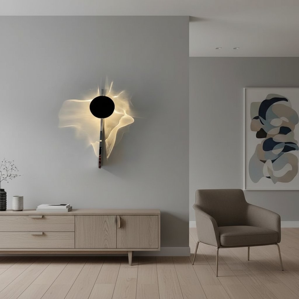 Wave LED wall lamp living room lifestyle - ambient wall light bedroom