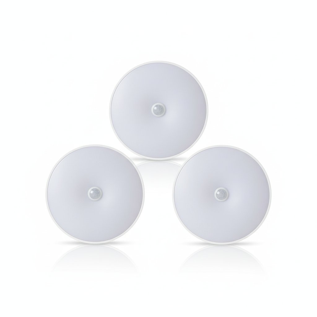 3 Pack LED Smart Human Body Induction Night Light — white background