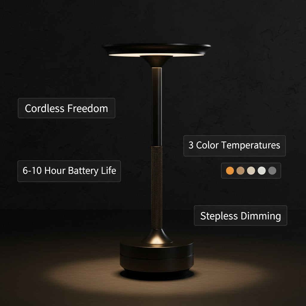Touch lamp Black - Feature callouts