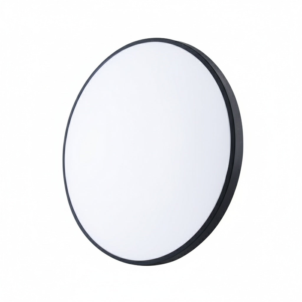 LED Tri-Proof Ceiling Light 24W black edge on white background