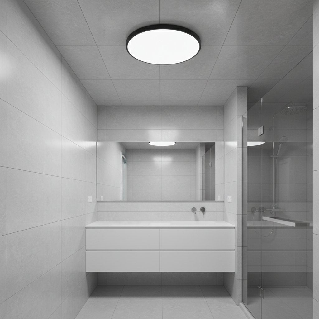 LED Tri-Proof ceiling light 24W black edge modern interior lifestyle