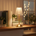 Crystal Small Table Lamp - Pumpkin lifestyle shelf | Lumiliving