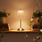 Crystal Small Table Lamp - Small Stripe lifestyle shelf | Lumiliving