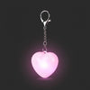 LED heart keychain light Pink Glow variant on white background