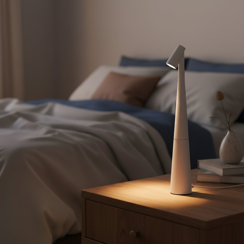 Rechargeable LED Night Light - White - Lifestyle Bedroom