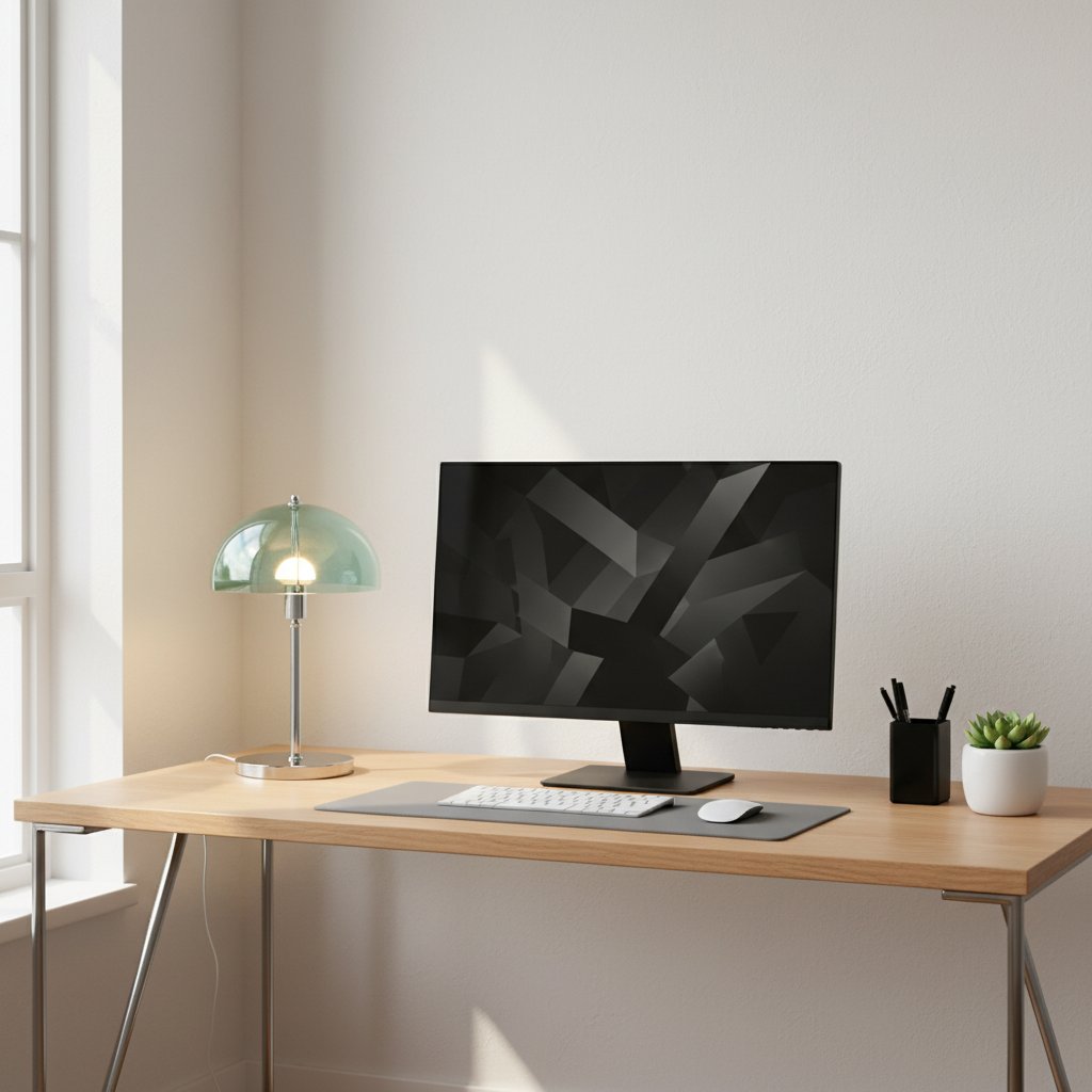 Bauhaus Acrylic Table Lamp - Translucent Dome Shade, Bedside & Desk Light