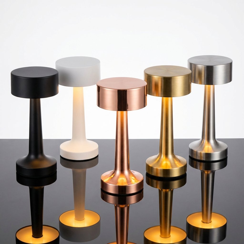 Nordic LED Metal Retro Table Lamp - All 5 Colour Variants