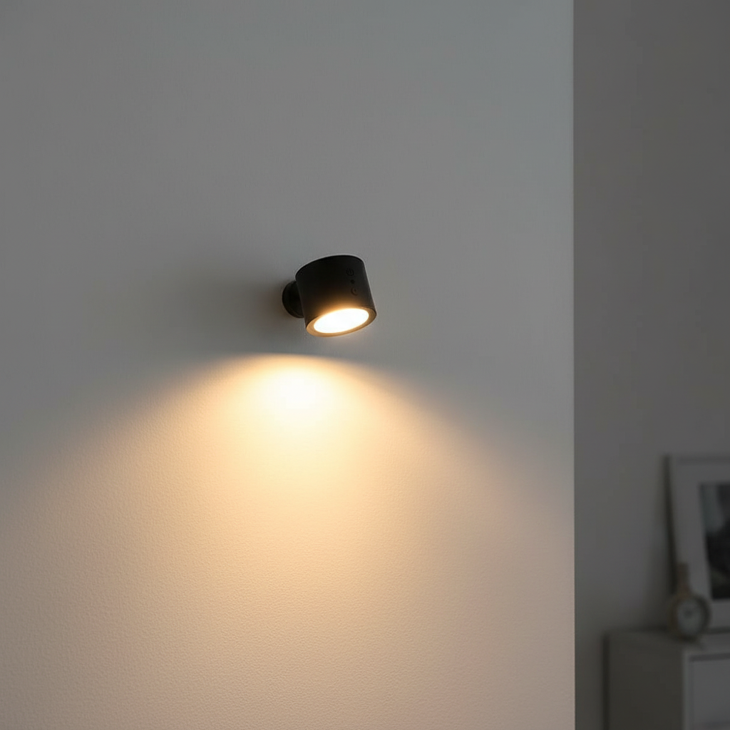 Rechargeable Spotlight Wall Lamp - Black warm light