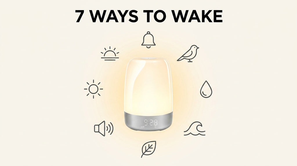 Seven wake-up modes - nature sounds and light
