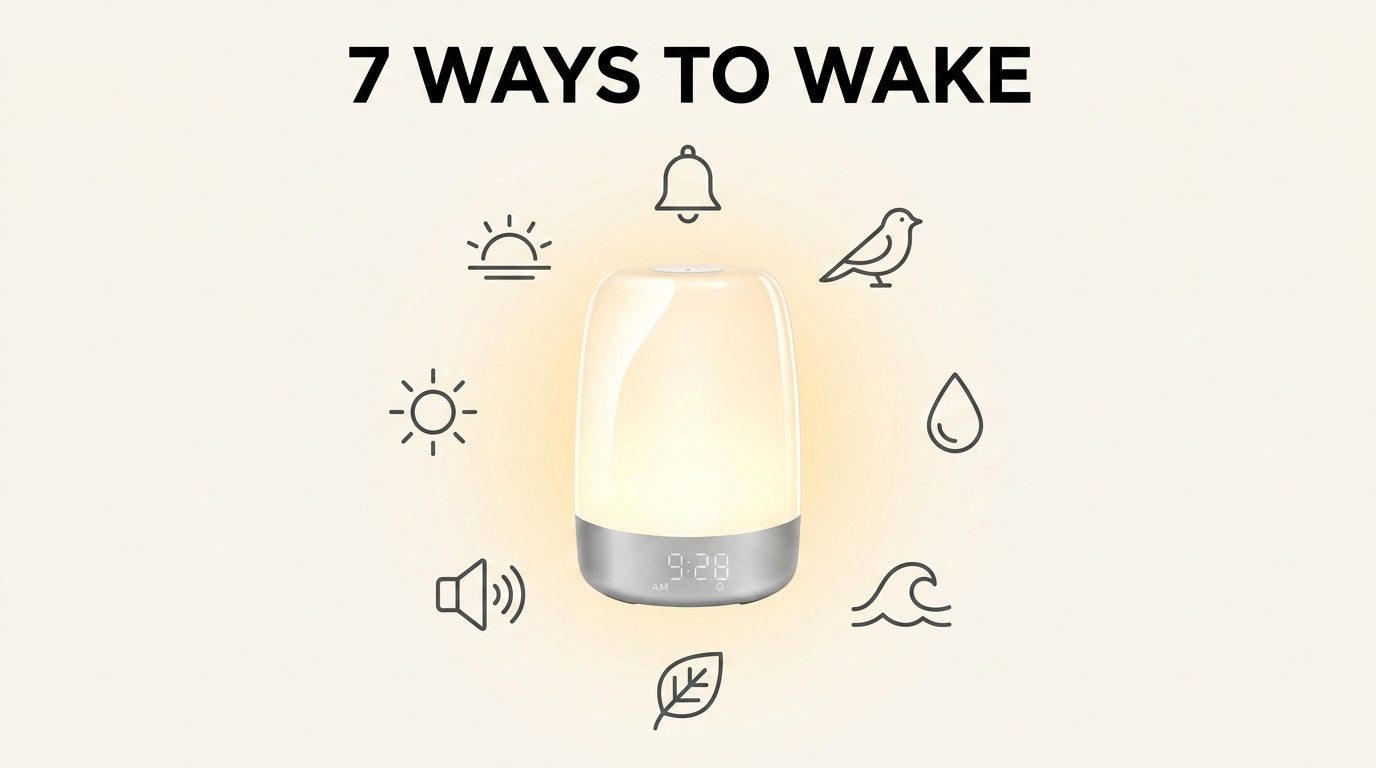 Seven wake-up modes - nature sounds and light