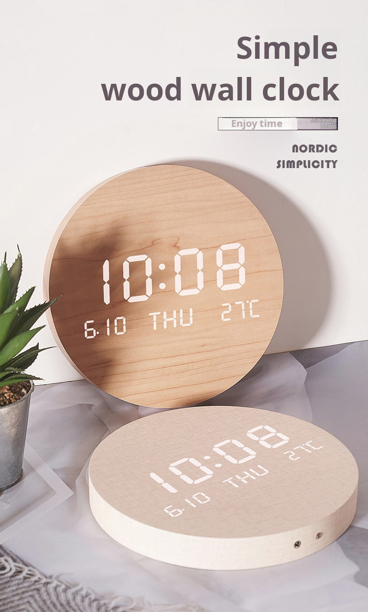 Nordic LED wall clock detail specifications - feature 1