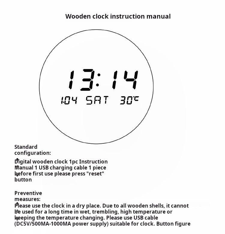 Nordic LED wall clock detail specifications - feature 18