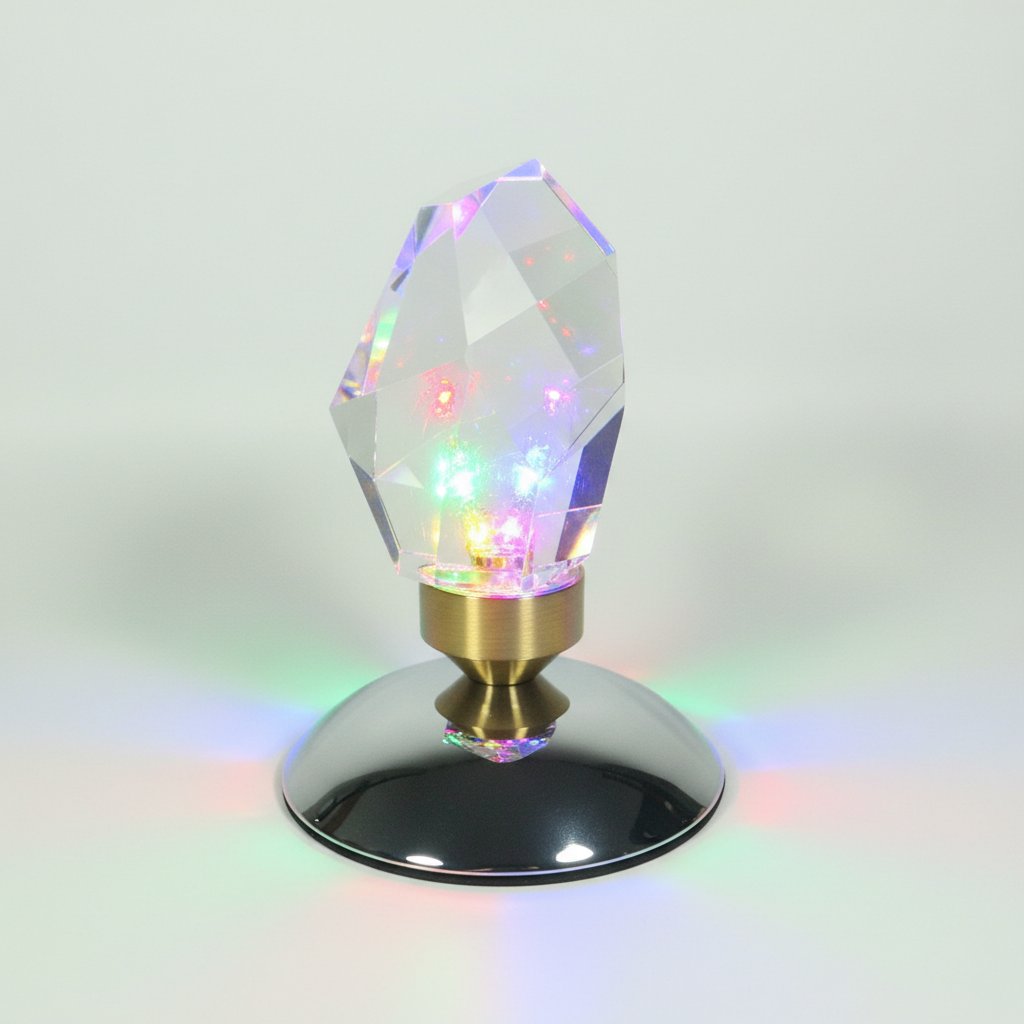 LED RGB Diamond Crystal Desk Lamp - 16 Color Remote Control USB Night Light