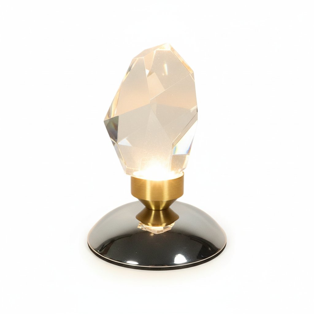 LED RGB Diamond Crystal Desk Lamp - 16 Color Remote Control USB Night Light