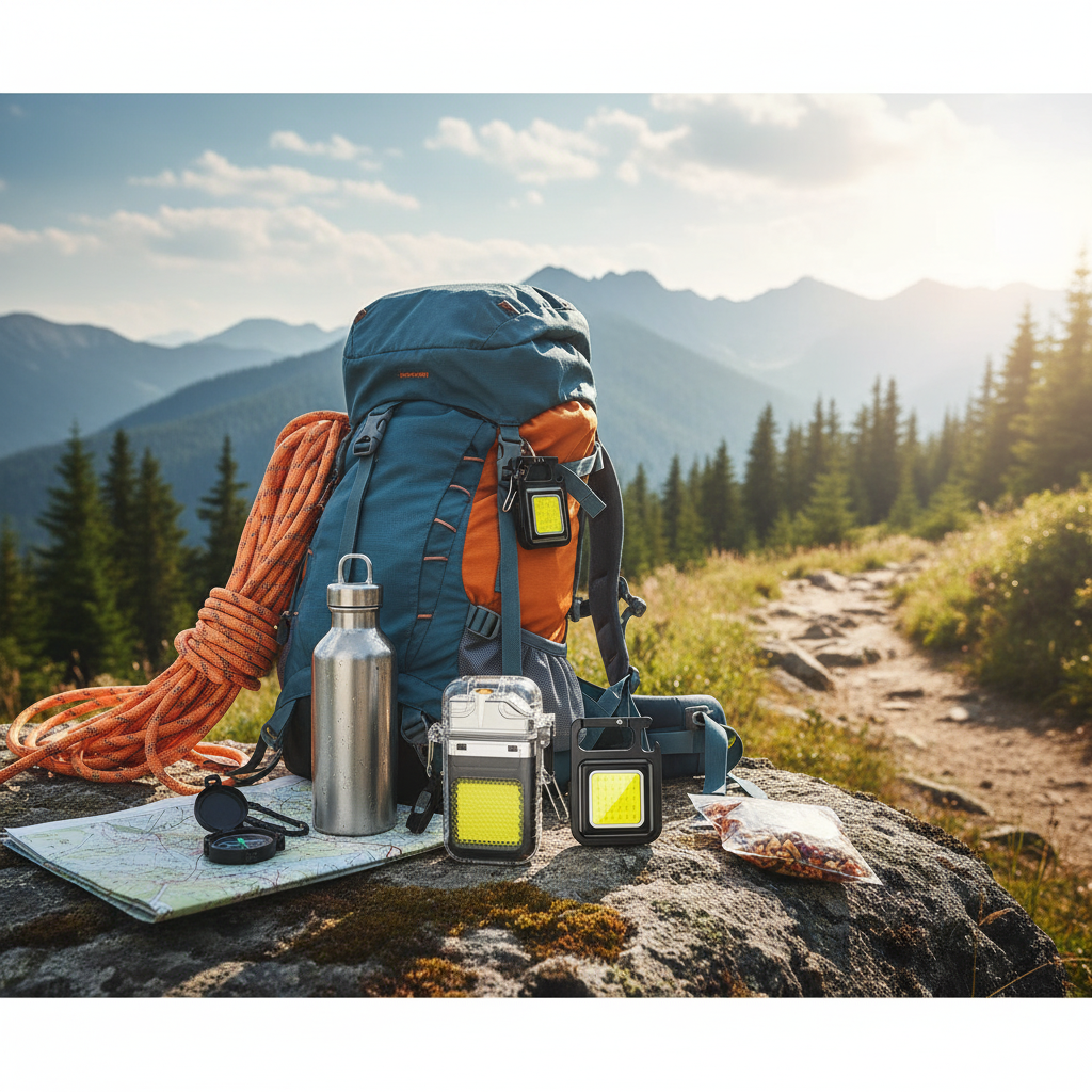 Electric Lighter & Flashlight Keychain Set