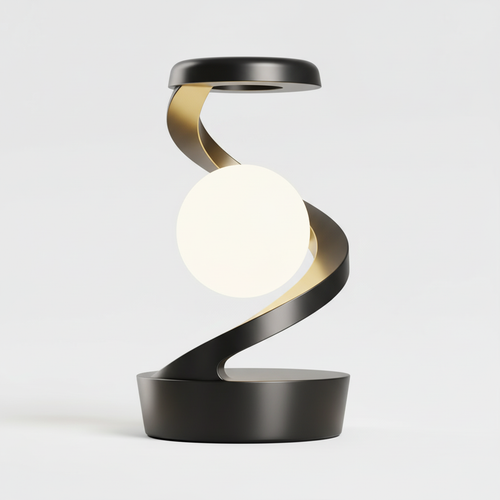 Creative Rotating Floating USB Desk Lamp - Grey