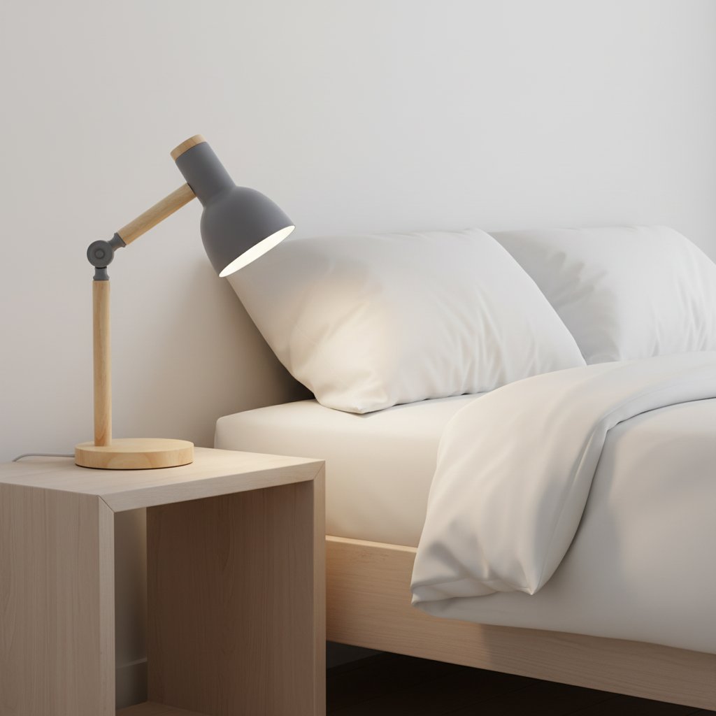 Grey eye protection lamp bedside - modern bedroom reading light