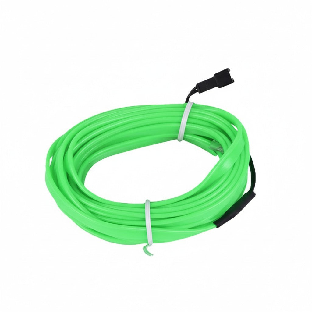 LED Car Interior Light Strip 2-Pack | 5m Battery Powered - Green