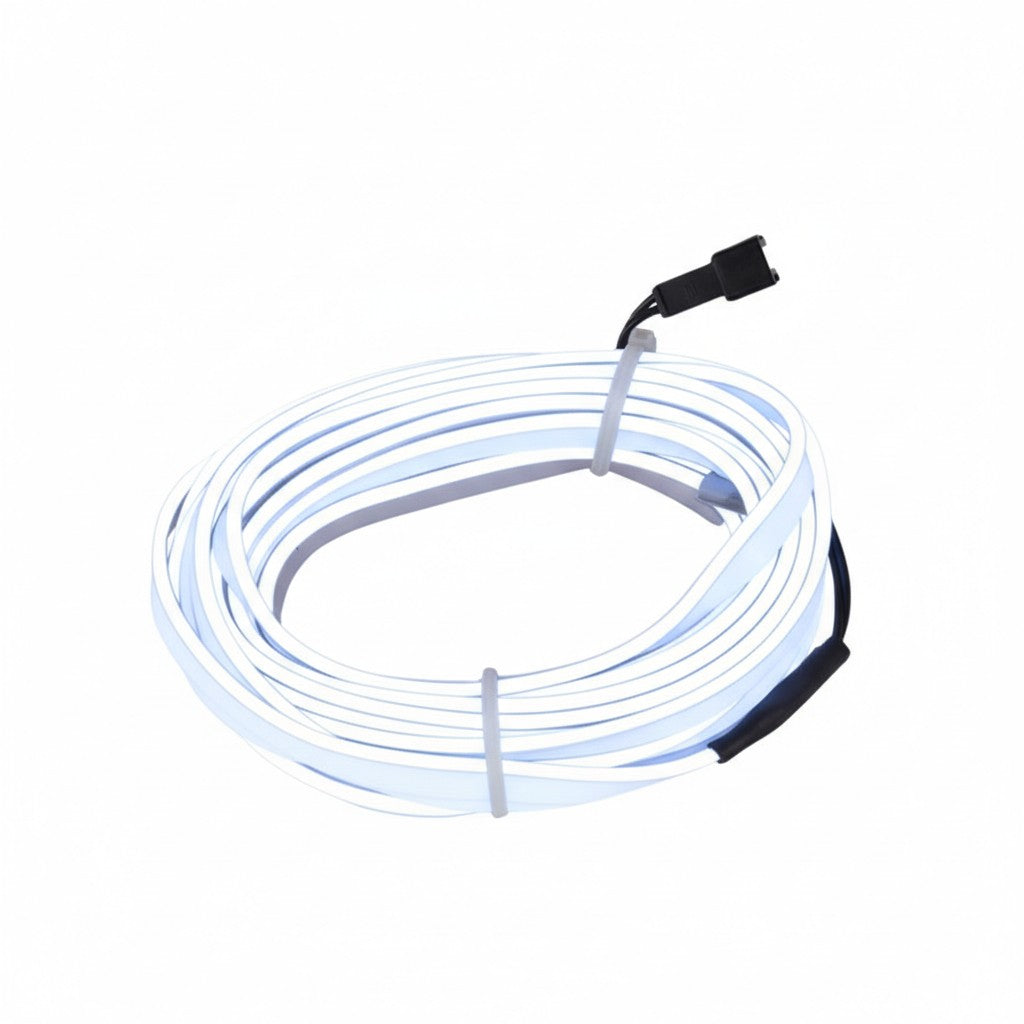 LED Car Interior Light Strip 2-Pack | 5m Battery Powered - White