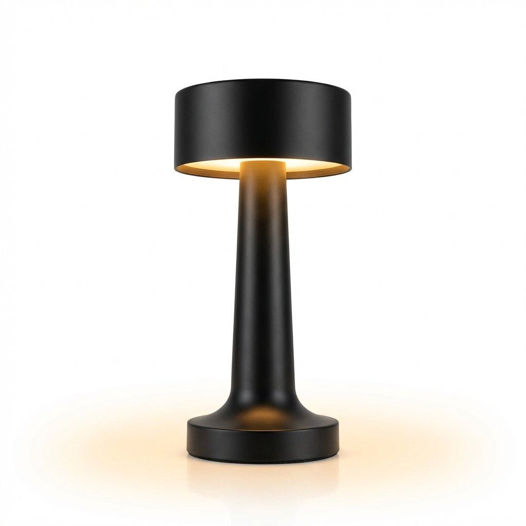 Nordic LED Metal Retro Table Lamp - Matte Black