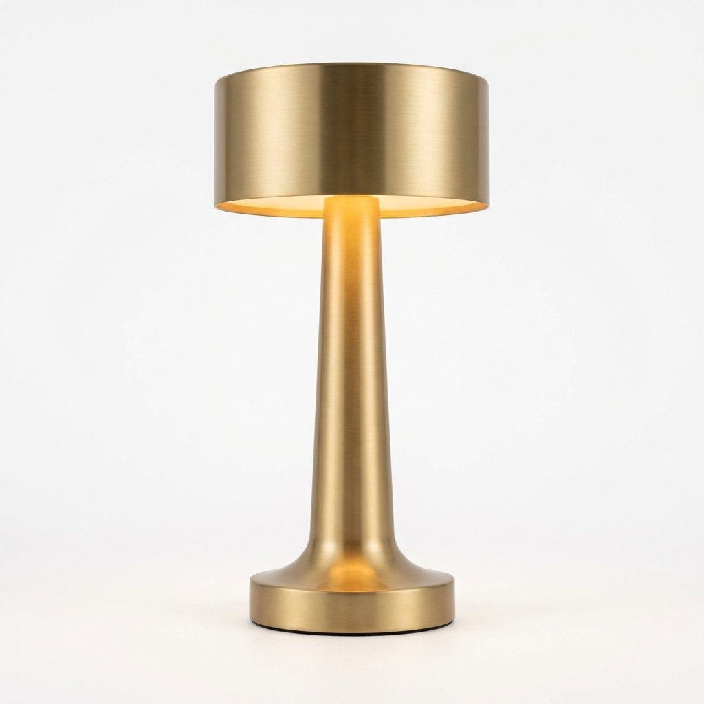 Nordic LED Metal Retro Table Lamp - Brushed Gold