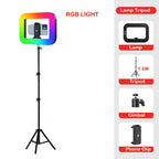 LumiLiving 26cm color Ring Light with 2.1m Floor Stand