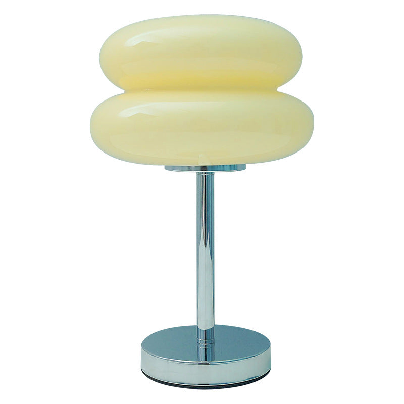 glass table lamp front view white background - Vintage Hamburg Bauhaus lamp