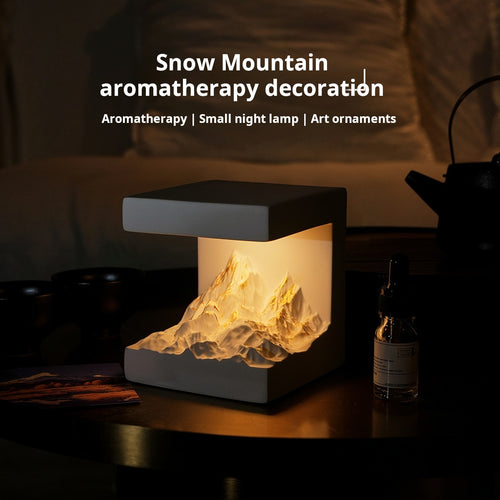 aromatherapy ornament night light - mountain relief LED glow lifestyle
