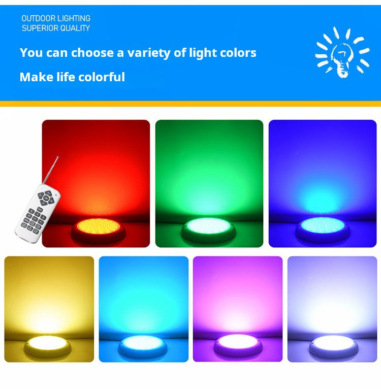7 colour modes LED pool light - RGB and white options