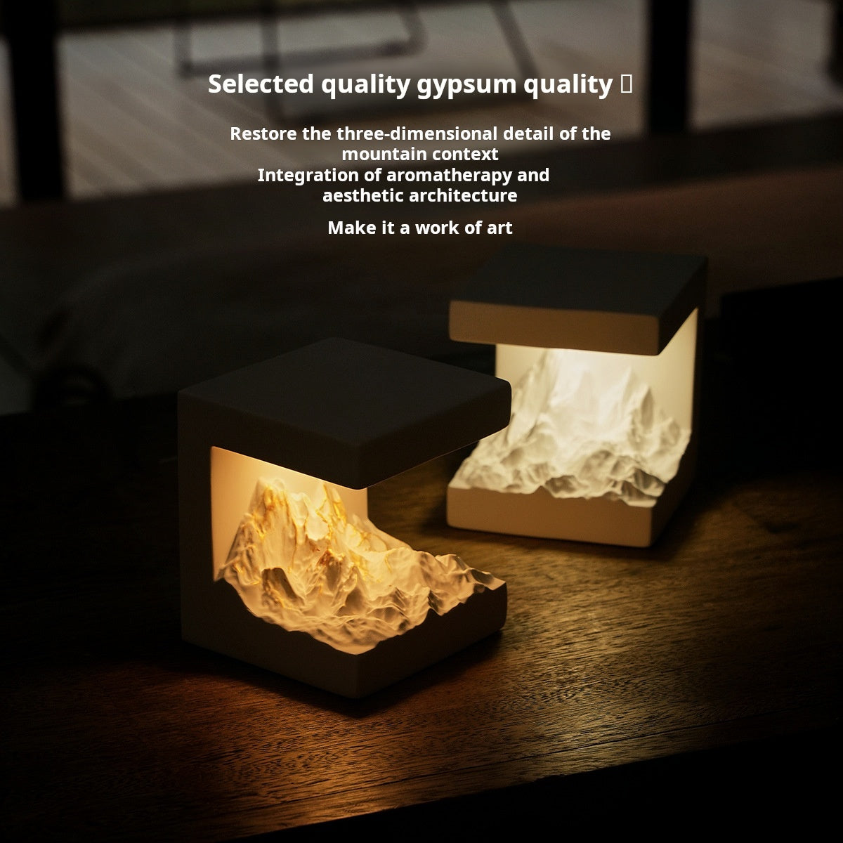 aromatherapy mountain lamp - tricolor LED warm and cool modes