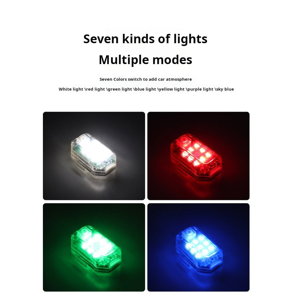 LED Wireless Remote Control Strobe Warning Lights - 7 Colours 30+ Modes
