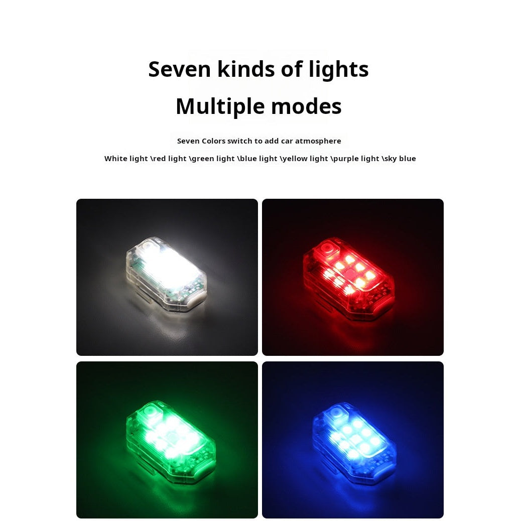 LED Wireless Remote Control Strobe Warning Lights - 7 Colours 30+ Modes