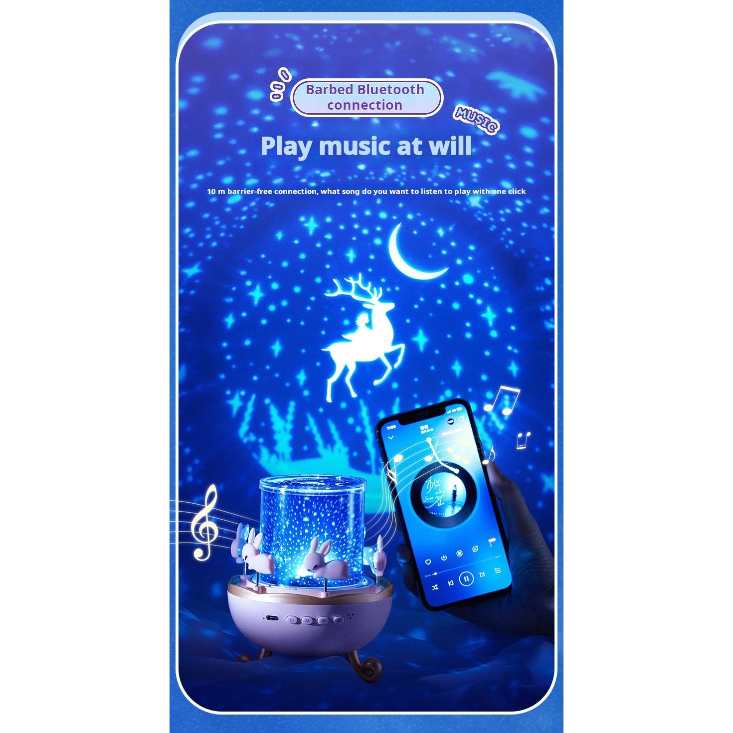 Galaxy Projector — Purple Ambient Light Mode