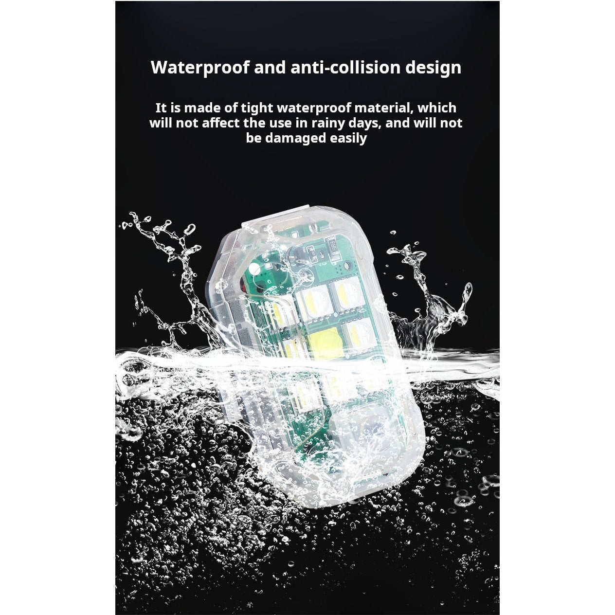 LED Wireless Remote Control Strobe Warning Lights - 7 Colours 30+ Modes