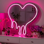 Water Drop LED Heart Mirror - Vanity Dressing Table