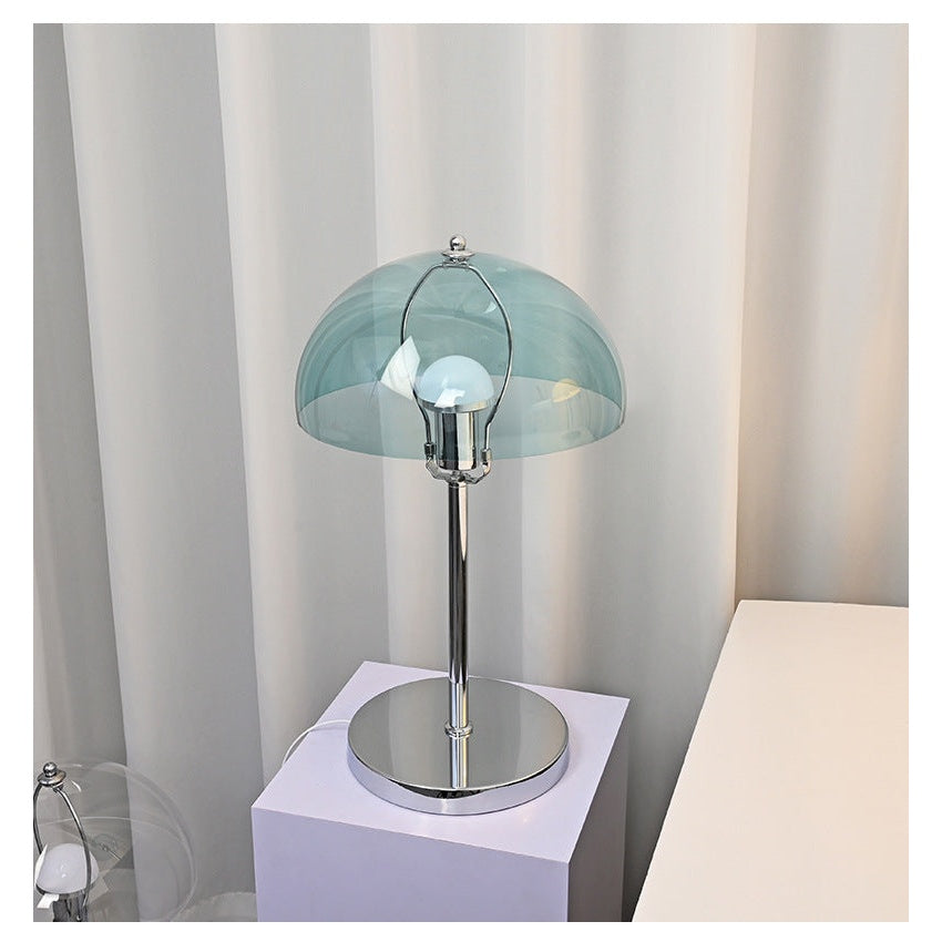 Bauhaus acrylic table lamp ambient glow lifestyle bedroom modern