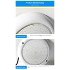 LED pool light build quality close-up ABS plastic PC lens