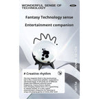 Ferrofluid lamp features infographic - 3.5mm audio pickup rhythm visualization