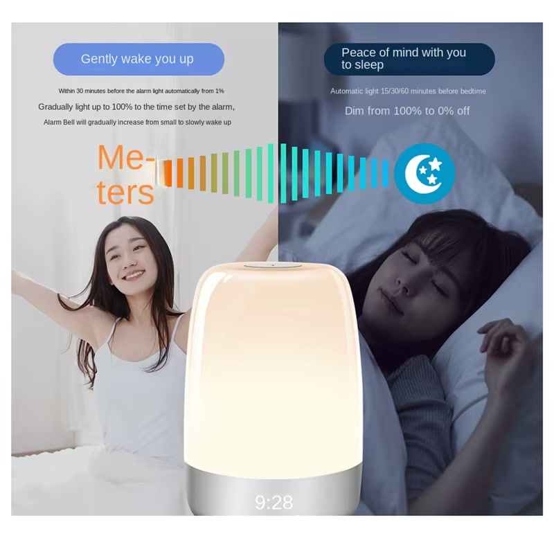Gentle sunrise wake-up and sunset sleep aid - dual-mode wake up light