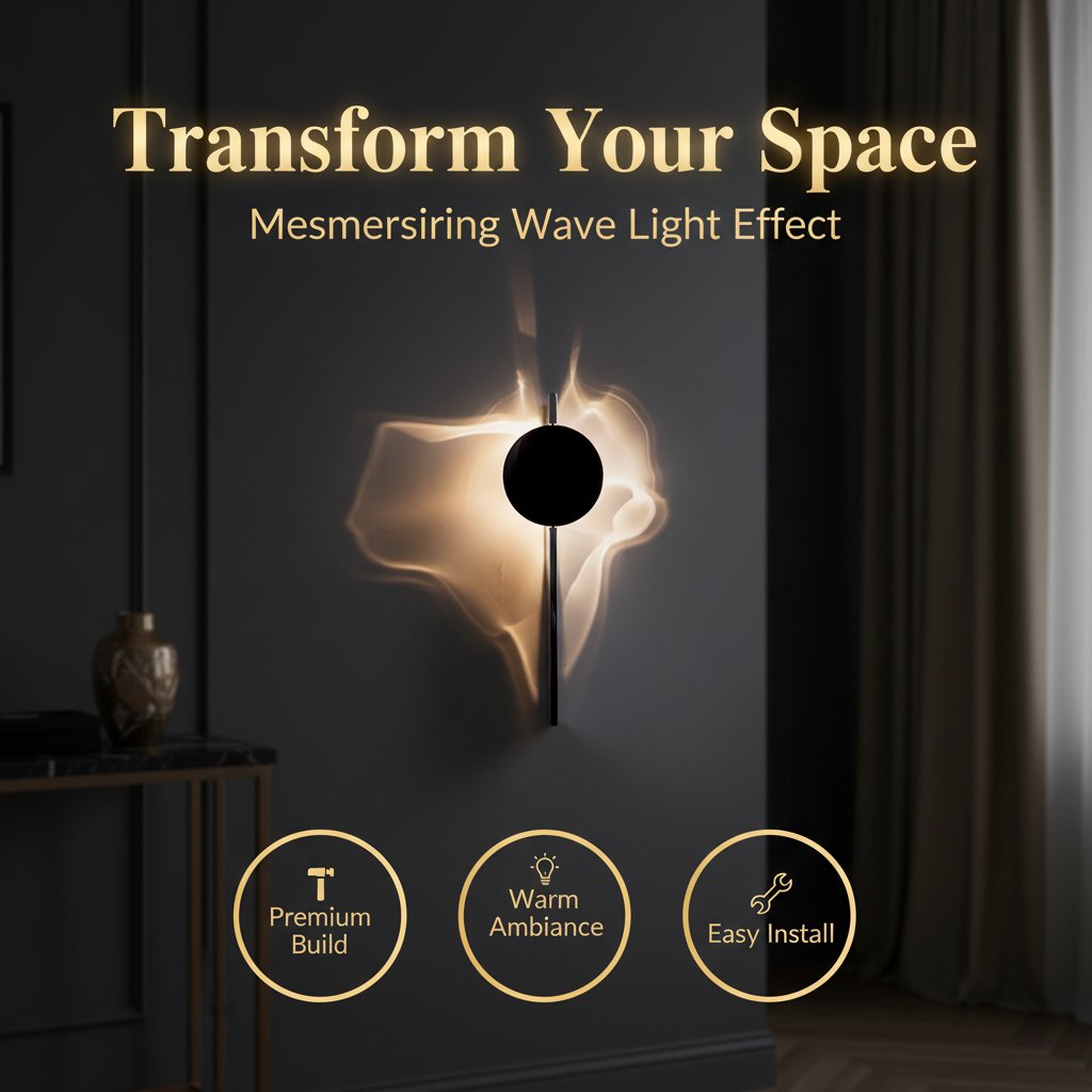 Wave wall lamp luxury lifestyle - Transform Your Space with wave light ambiance