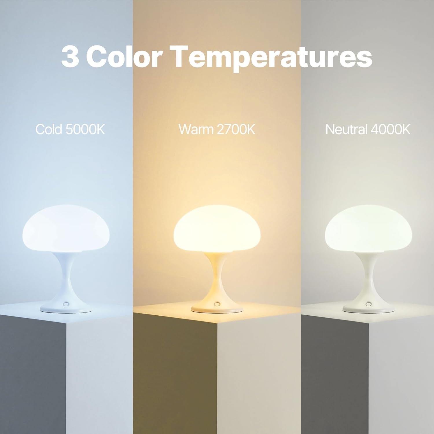 Jellyfish lamp 3 color temperatures cold warm neutral